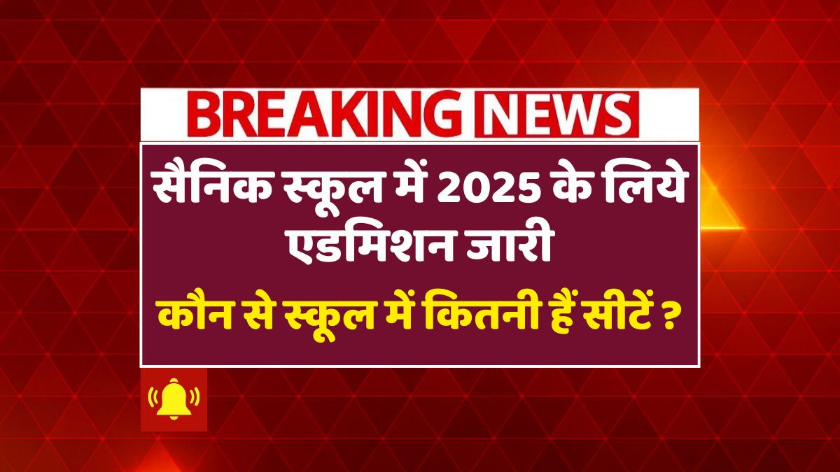 Sainik School Admission 2025